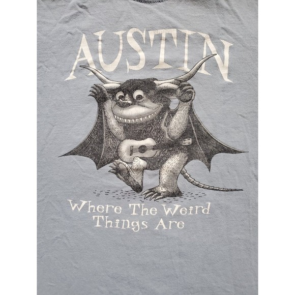 Austin Texas Where The Weird Things Are T-Shirt Top Women's Size Small B… - Picture 2 of 5